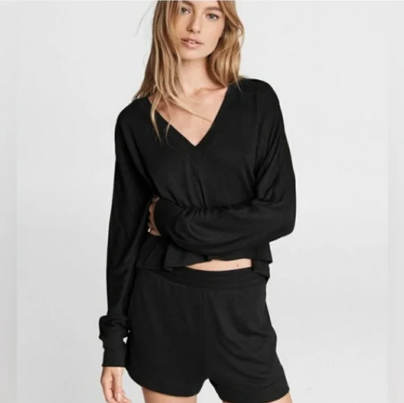 Rag & Bone The Knit Lounge Travel Set Black Small nwt - Picture 2 of 9